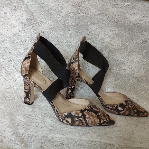 Women's Cole Haan Snake Print Heels Gently worn, like new ! Size 9.5 B / - Picture 1 of 5